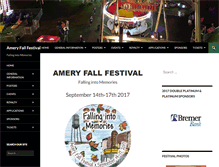 Tablet Screenshot of ameryfallfestival.org